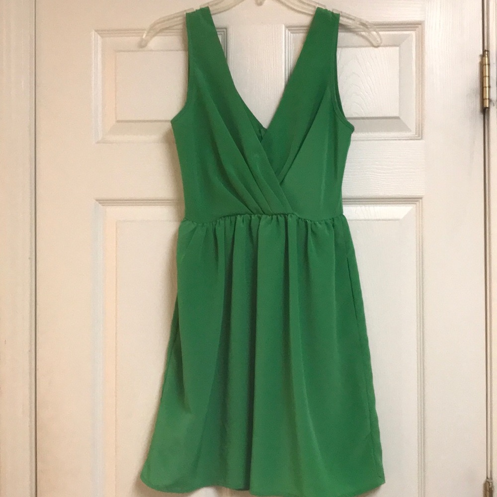 Emerald green dress